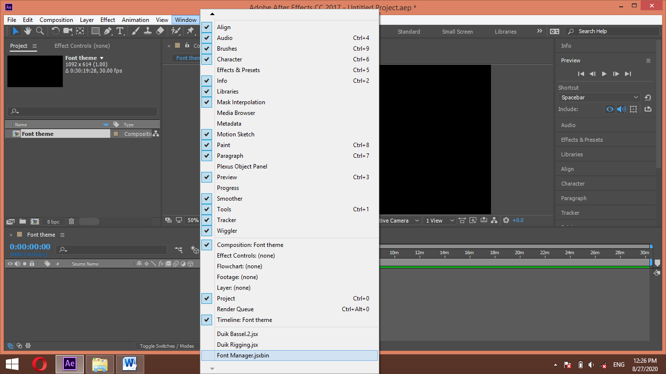 After effect font output 3