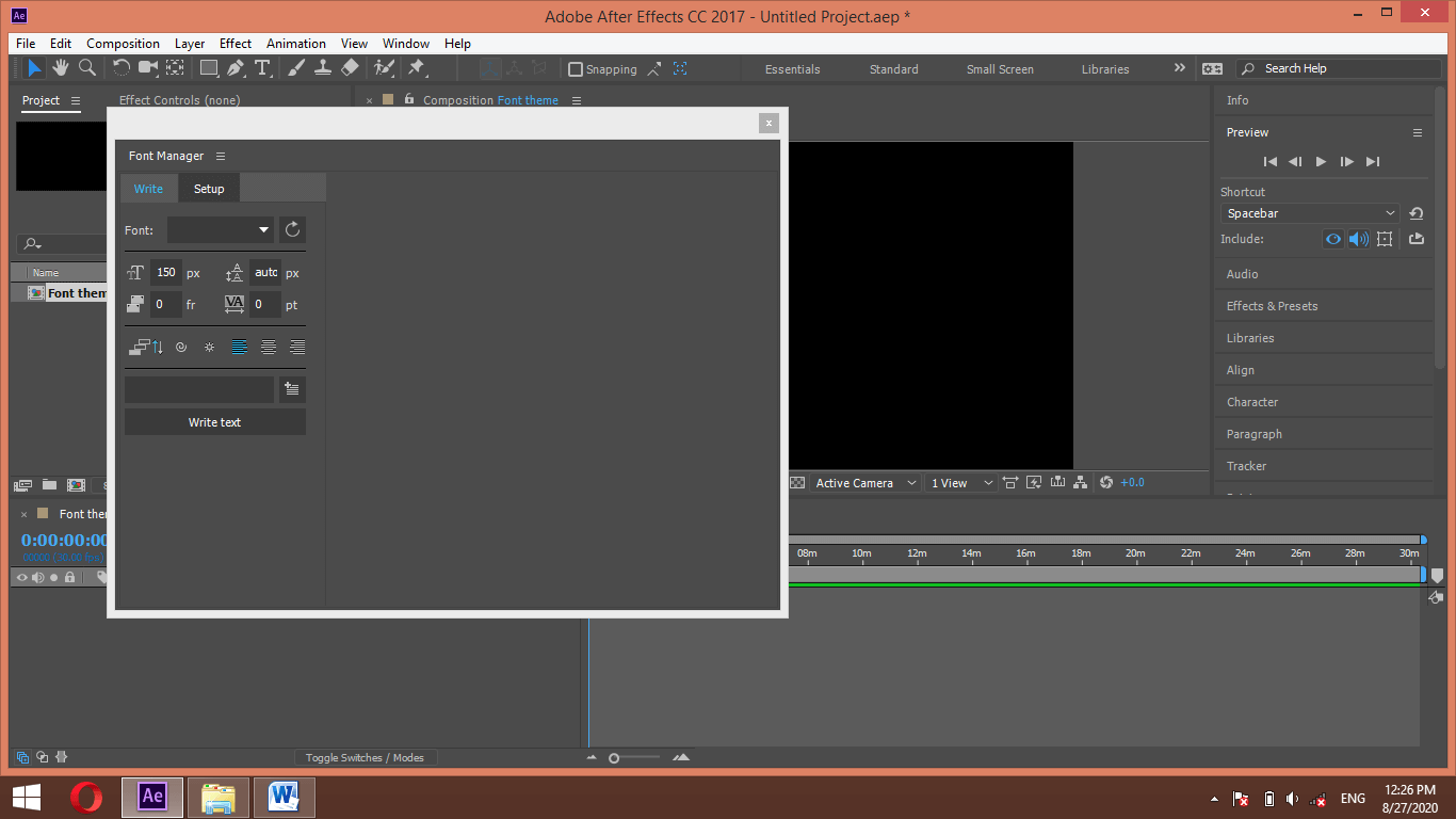 After effect font output 4