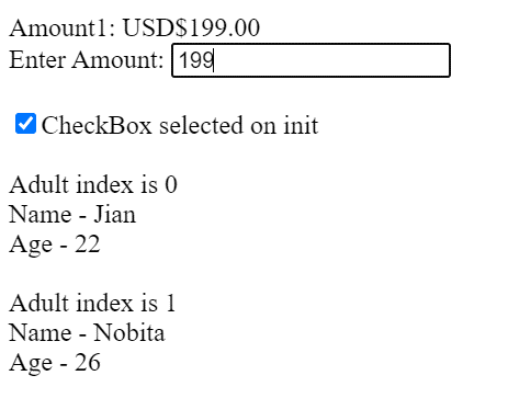 AngularJs ng init output 2
