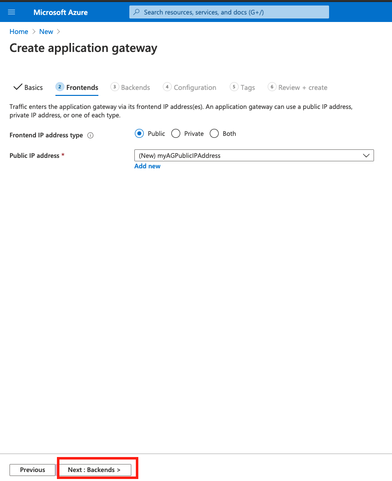 Azure application gateway output 10