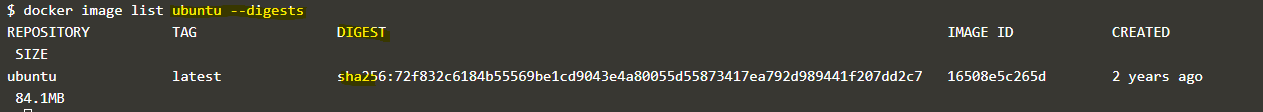 Docker list images output 4..2