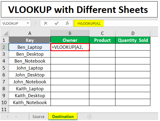 VLOOKUP with Different Sheets