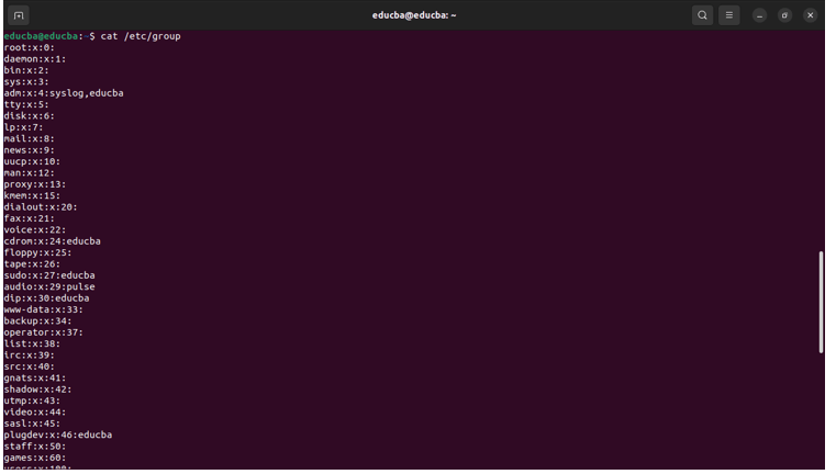 Linux List Groups 11