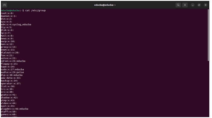 consists of fields separated by colons