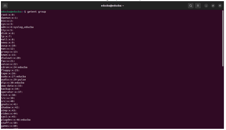 Linux List Groups 8