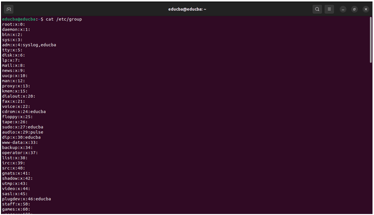 Linux List Groups 9
