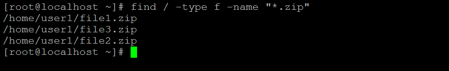 Linux find command output 5