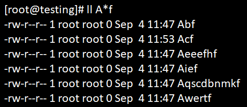 Linux wildcards output 3