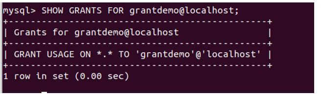 check all the granted privileges