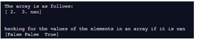 we can also check for the array elements