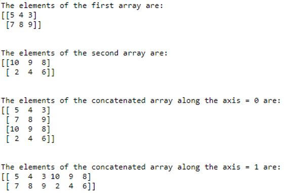 NumPy concatenate arrays 1