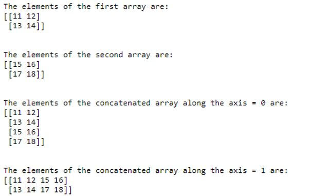 NumPy concatenate arrays 2