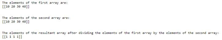 NumPy divide 1
