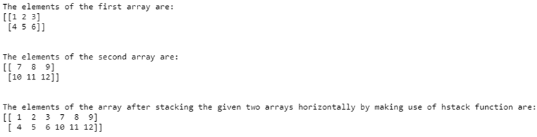 NumPy hstack-1.1