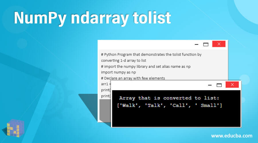 Numpy.ndarray tolist