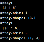 NumPy newaxis output 2