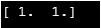Numpy ones-2.2