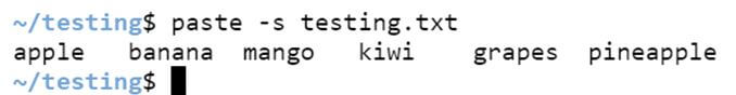 Paste Command in Unix 3