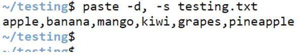 Paste Command in Unix 5