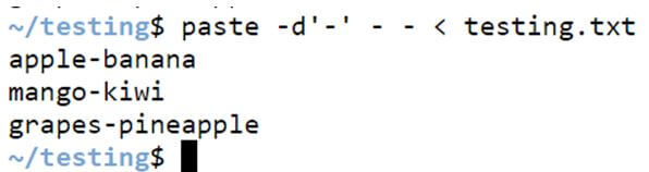 Merge the contents with a delimiter
