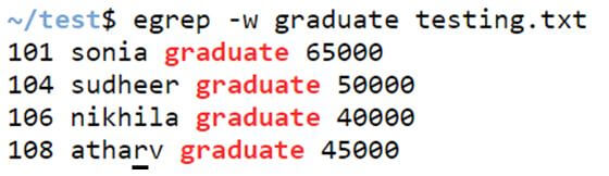 egrep command in unix 5