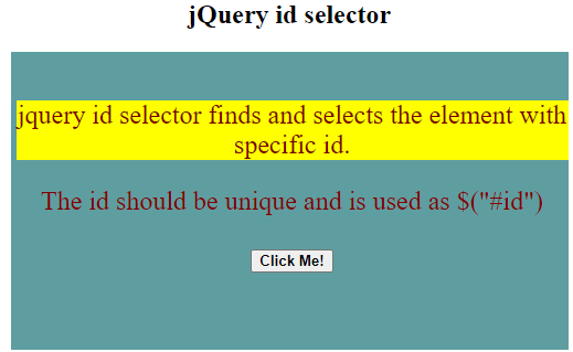 jQuery id Selector-1.2