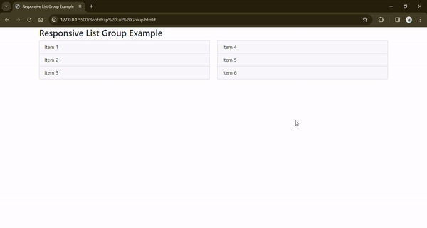 1. Responsive List Group Example (1)