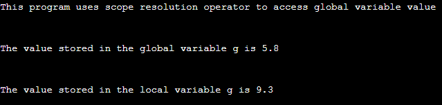 C++ Global variable Example 2.2