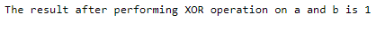 C++ XOR operator output 1