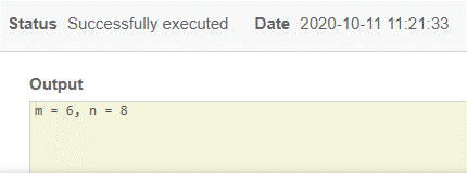 C++ interface output 3
