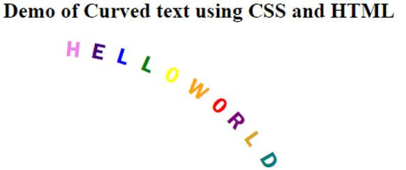 CSS Curved Text 2