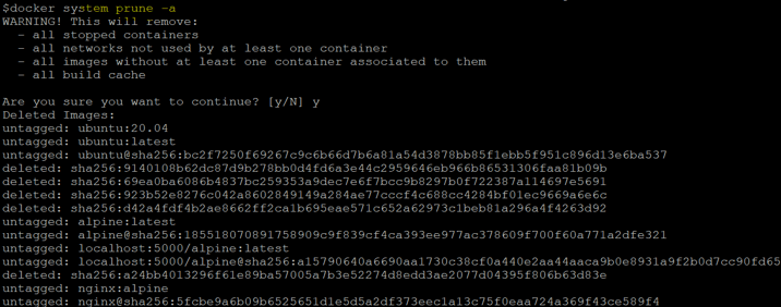 Docker system prune 5