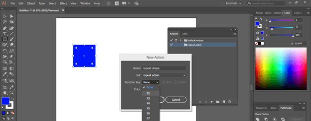 Illustrator Repeat Action output 16