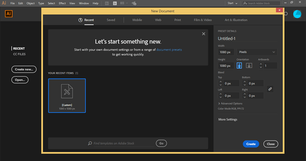 Illustrator Repeat Action output 2