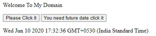 “You need future date click it” button