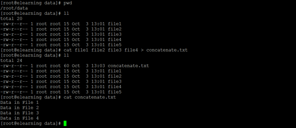 Linux Concatenate Files 1
