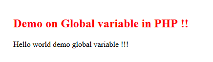 PHP global variable 1