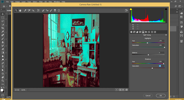 Photoshop split toning output 10
