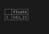 PostgreSQL Float 1