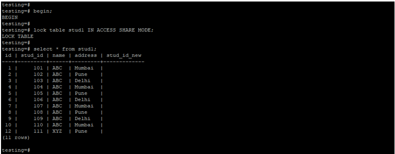 PostgreSQL Lock Table-1.1