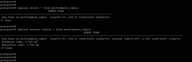 PostgreSQL Performance Tuning output 2