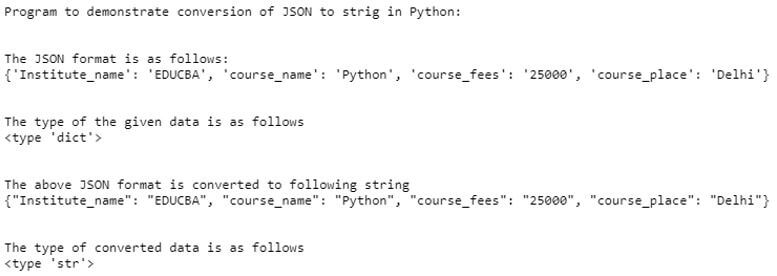 Python JSON to string 1