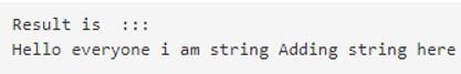 Adding string