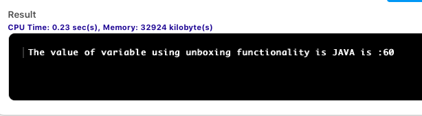 Unboxing in Java output 1