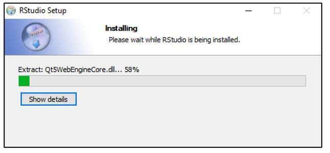 setup will start installing