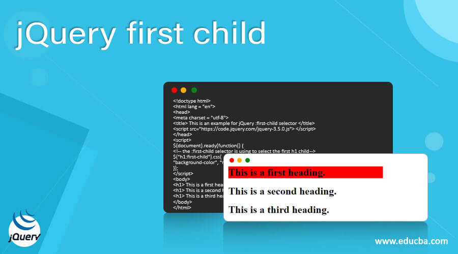 jQuery first child