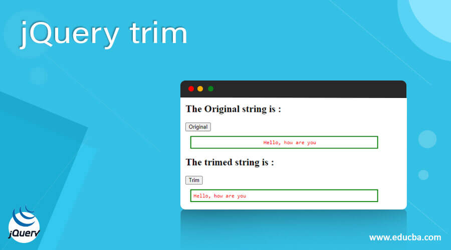jQuery trim
