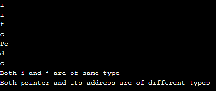 typeid in C++ output 1
