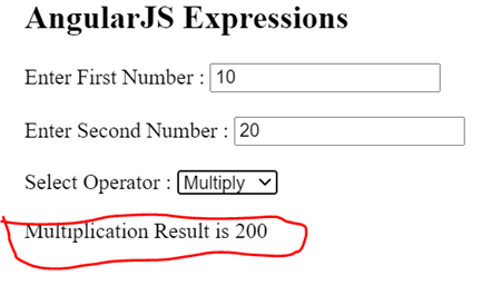 AngularJs expressions output 3
