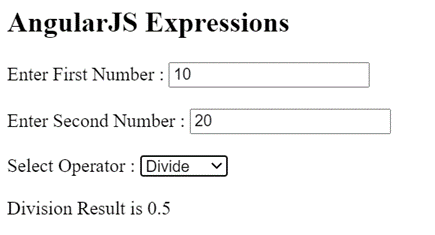 AngularJs expressions output 4
